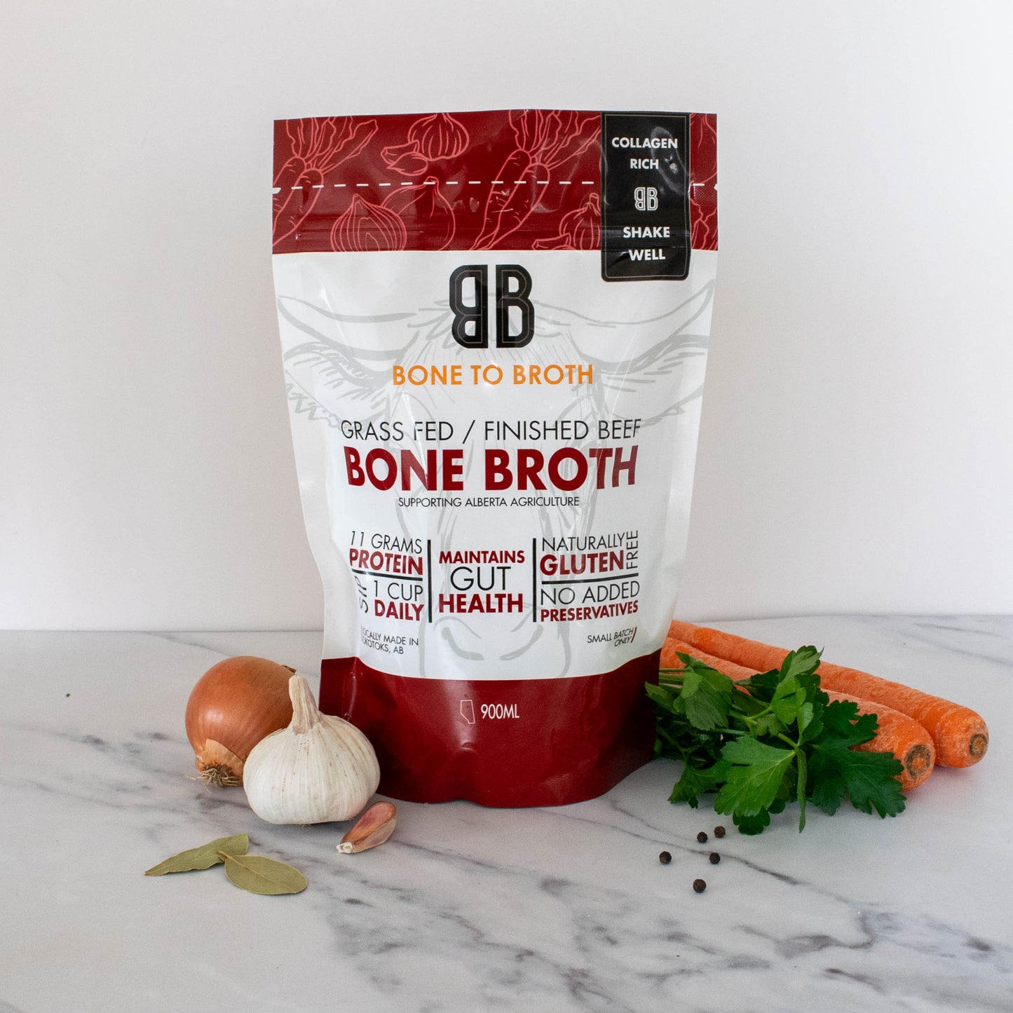 Beef Bone Broth 900ml liquid, frozen