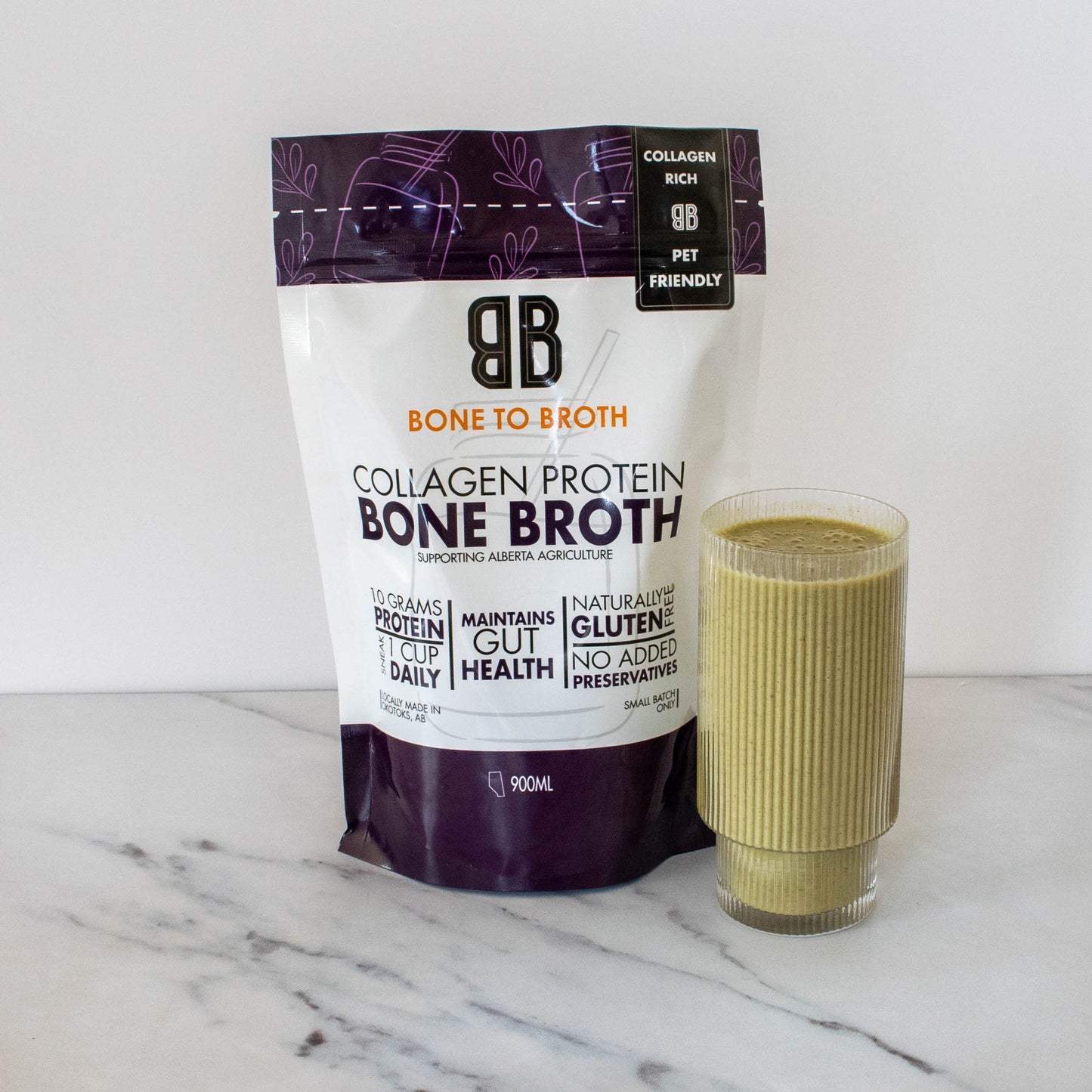 Collagen Protein Bone Broth 900ml Liquid – Frozen