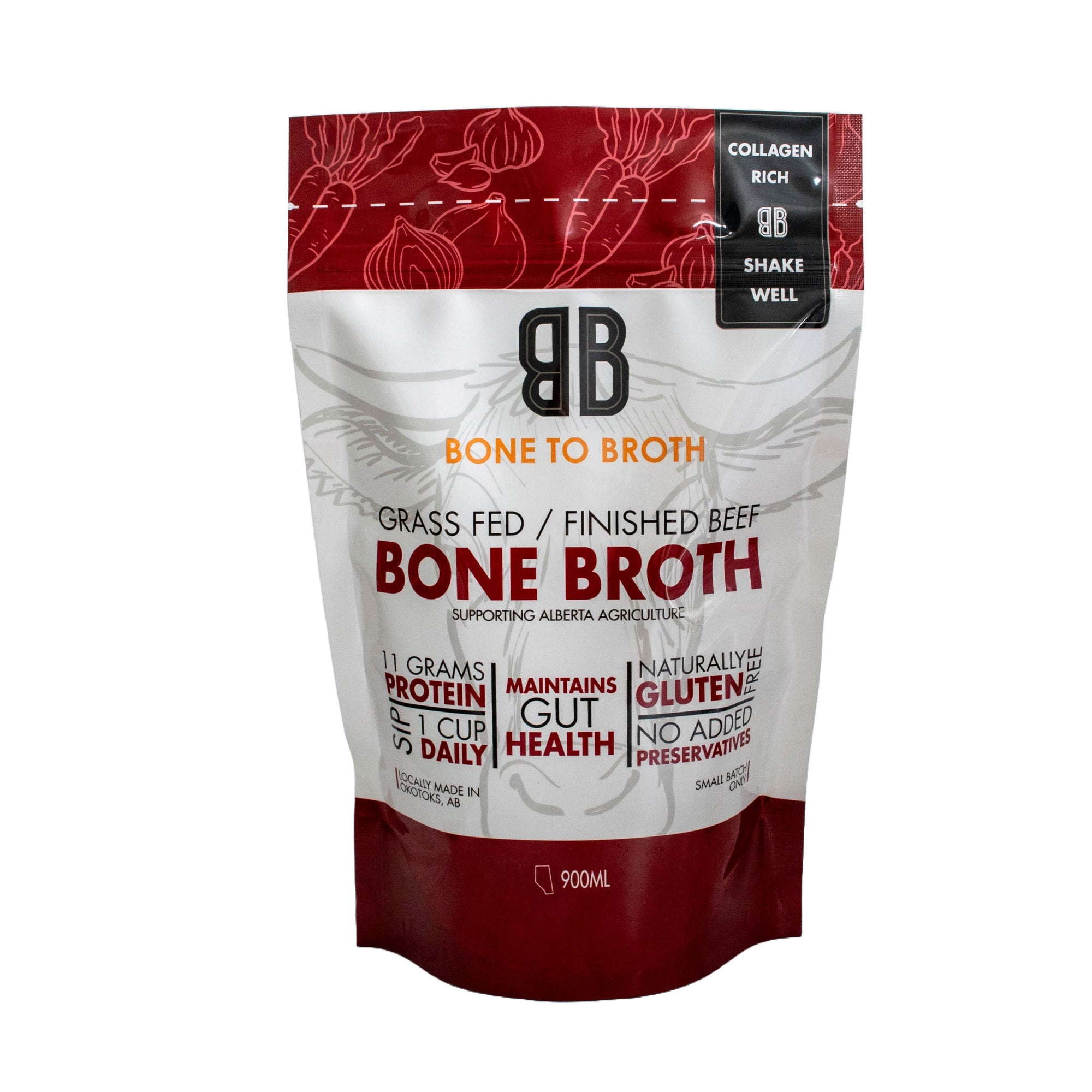 Beef Bone Broth 900ml liquid, frozen