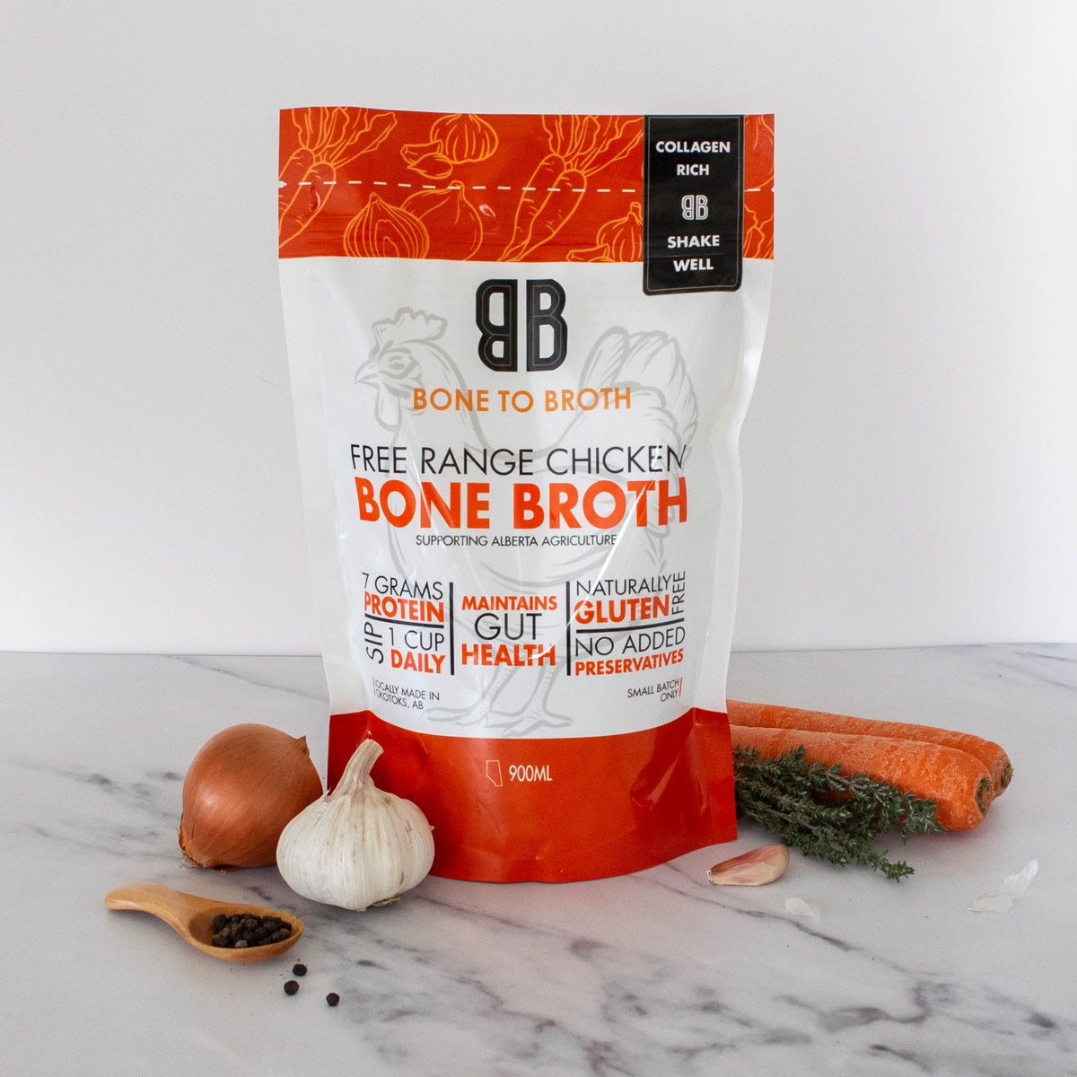 Chicken Bone Broth 900ml liquid, frozen