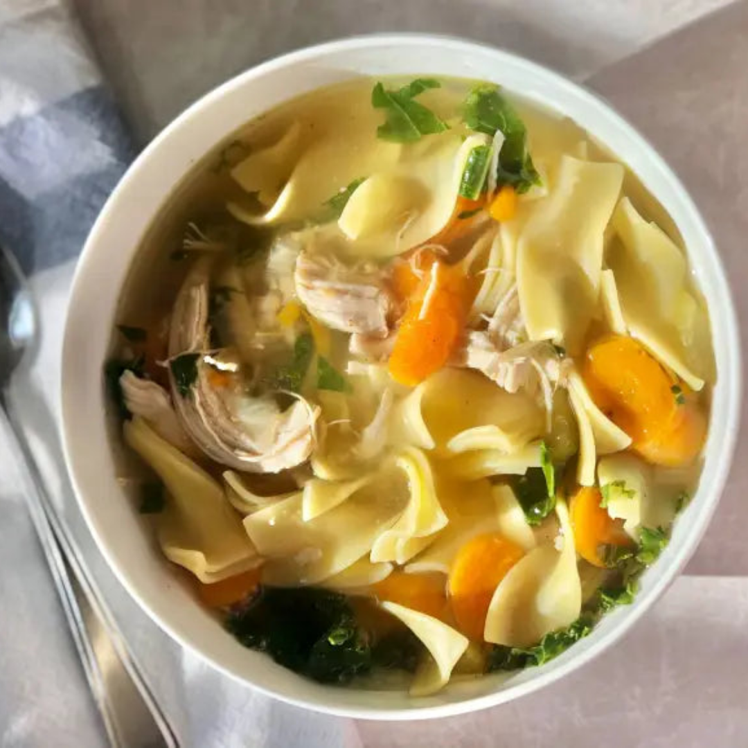 Chicken Noodle Soup made with Bone Broth